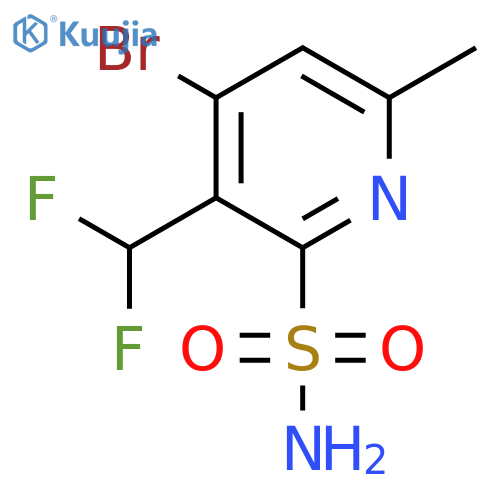 4-Bromo-3-(difluoromethyl)-6-methylpyridine-2-sulfonamide structure