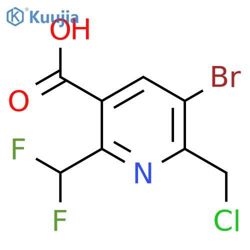 3-Bromo-2-(chloromethyl)-6-(difluoromethyl)pyridine-5-carboxylic acid structure