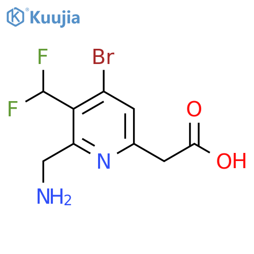 2-(Aminomethyl)-4-bromo-3-(difluoromethyl)pyridine-6-acetic acid structure