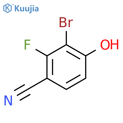 3-Bromo-2-fluoro-4-hydroxybenzonitrile structure