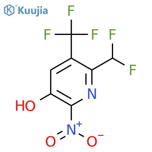 2-(Difluoromethyl)-5-hydroxy-6-nitro-3-(trifluoromethyl)pyridine structure