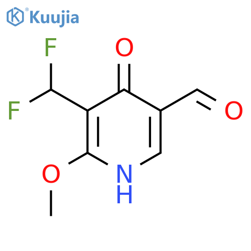 3-(Difluoromethyl)-4-hydroxy-2-methoxypyridine-5-carboxaldehyde structure