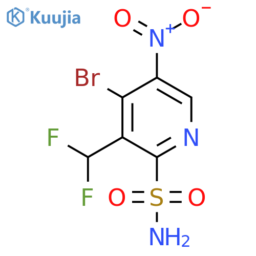4-Bromo-3-(difluoromethyl)-5-nitropyridine-2-sulfonamide structure