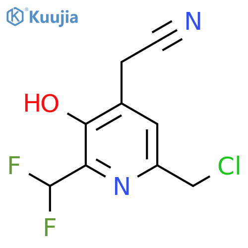 6-(Chloromethyl)-2-(difluoromethyl)-3-hydroxypyridine-4-acetonitrile structure