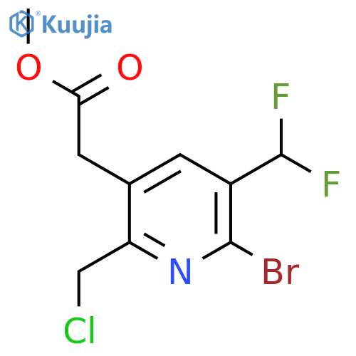 Methyl 2-bromo-6-(chloromethyl)-3-(difluoromethyl)pyridine-5-acetate structure