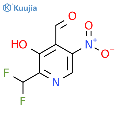 2-(Difluoromethyl)-3-hydroxy-5-nitropyridine-4-carboxaldehyde structure