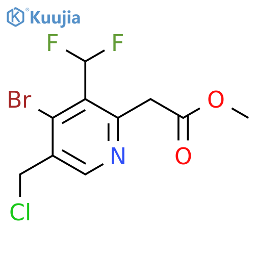 Methyl 4-bromo-5-(chloromethyl)-3-(difluoromethyl)pyridine-2-acetate structure