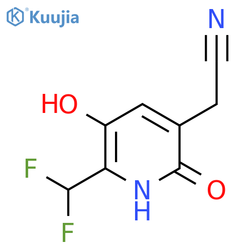 2-(Difluoromethyl)-3,6-dihydroxypyridine-5-acetonitrile structure