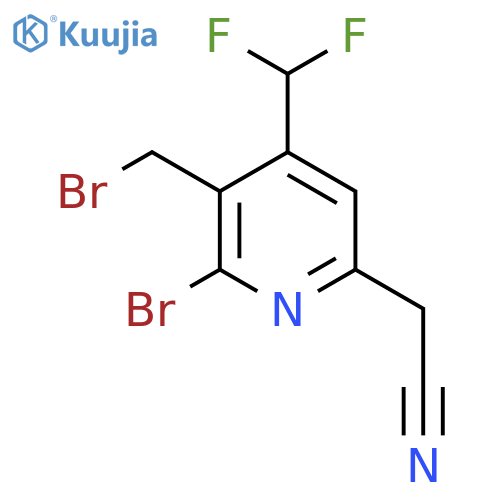 2-Bromo-3-(bromomethyl)-4-(difluoromethyl)pyridine-6-acetonitrile structure