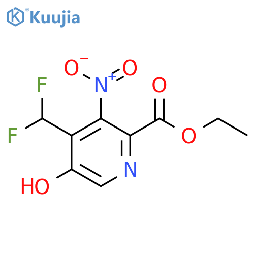 Ethyl 4-(difluoromethyl)-5-hydroxy-3-nitropyridine-2-carboxylate structure