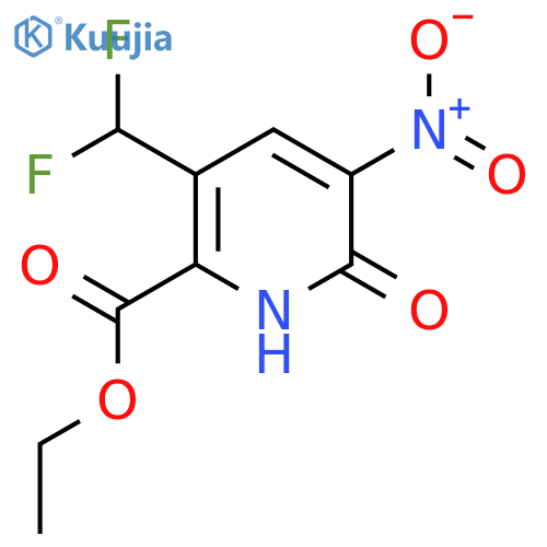 Ethyl 5-(difluoromethyl)-2-hydroxy-3-nitropyridine-6-carboxylate structure