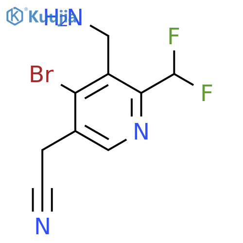 3-(Aminomethyl)-4-bromo-2-(difluoromethyl)pyridine-5-acetonitrile structure