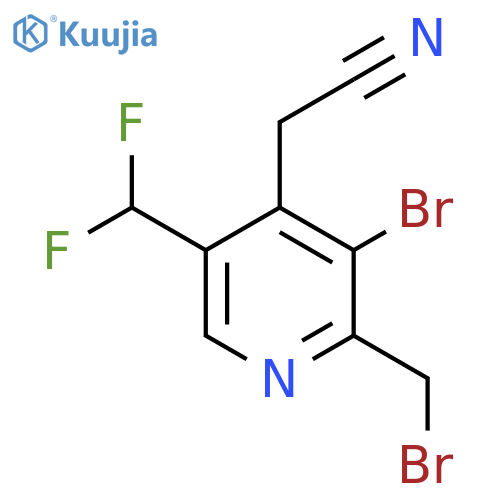 3-Bromo-2-(bromomethyl)-5-(difluoromethyl)pyridine-4-acetonitrile structure