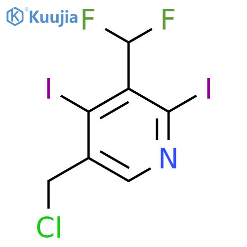5-(Chloromethyl)-3-(difluoromethyl)-2,4-diiodopyridine structure