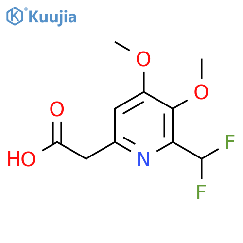 2-(Difluoromethyl)-3,4-dimethoxypyridine-6-acetic acid structure