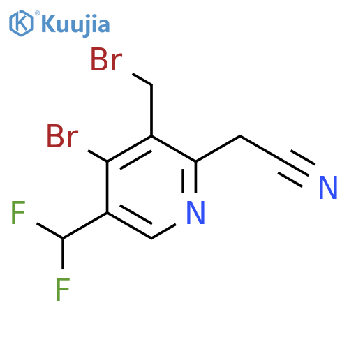 4-Bromo-3-(bromomethyl)-5-(difluoromethyl)pyridine-2-acetonitrile structure