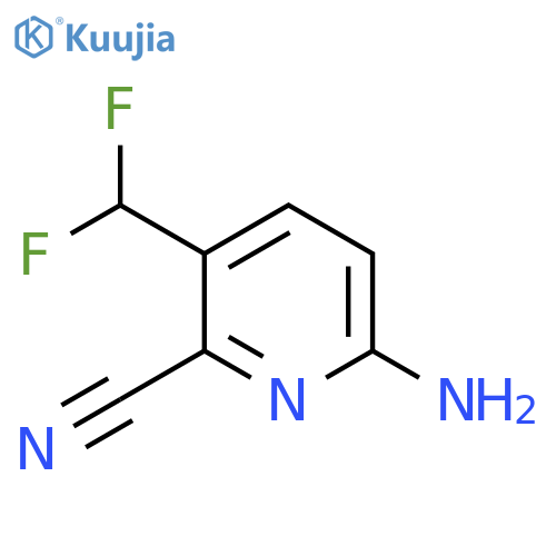6-Amino-2-cyano-3-(difluoromethyl)pyridine structure