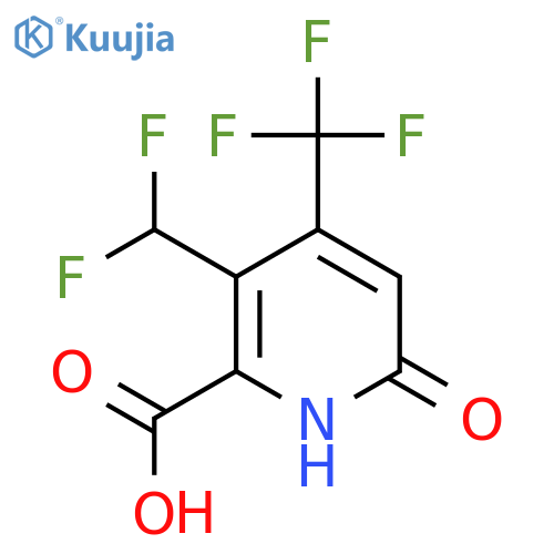 3-(Difluoromethyl)-6-hydroxy-4-(trifluoromethyl)pyridine-2-carboxylic acid structure