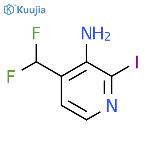 3-Amino-4-(difluoromethyl)-2-iodopyridine structure