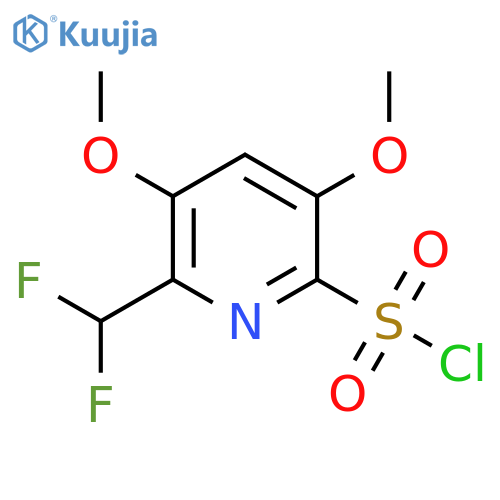 2-(Difluoromethyl)-3,5-dimethoxypyridine-6-sulfonyl chloride structure