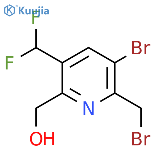 3-Bromo-2-(bromomethyl)-5-(difluoromethyl)pyridine-6-methanol structure