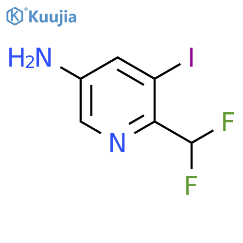 5-Amino-2-(difluoromethyl)-3-iodopyridine structure