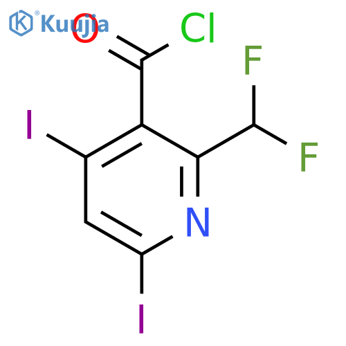 2-(Difluoromethyl)-4,6-diiodopyridine-3-carbonyl chloride structure
