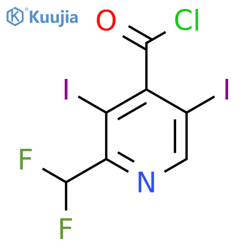 2-(Difluoromethyl)-3,5-diiodopyridine-4-carbonyl chloride structure