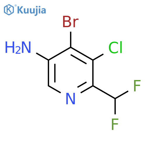 5-Amino-4-bromo-3-chloro-2-(difluoromethyl)pyridine structure