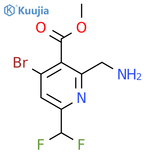 Methyl 2-(aminomethyl)-4-bromo-6-(difluoromethyl)pyridine-3-carboxylate structure