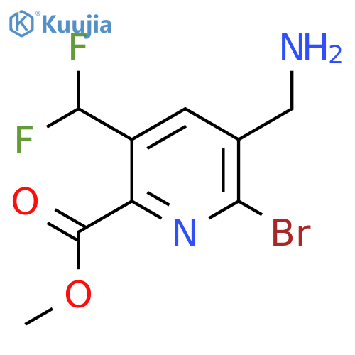 Methyl 3-(aminomethyl)-2-bromo-5-(difluoromethyl)pyridine-6-carboxylate structure