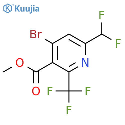 Methyl 4-bromo-6-(difluoromethyl)-2-(trifluoromethyl)pyridine-3-carboxylate structure