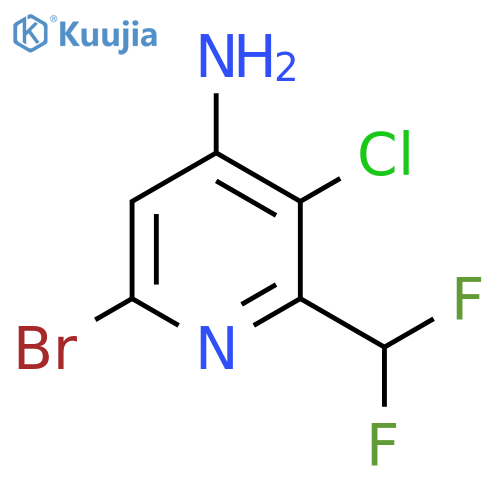 4-Amino-6-bromo-3-chloro-2-(difluoromethyl)pyridine structure