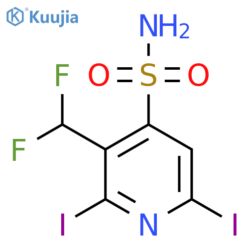 3-(Difluoromethyl)-2,6-diiodopyridine-4-sulfonamide structure