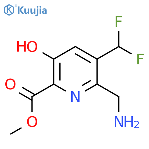 Methyl 2-(aminomethyl)-3-(difluoromethyl)-5-hydroxypyridine-6-carboxylate structure