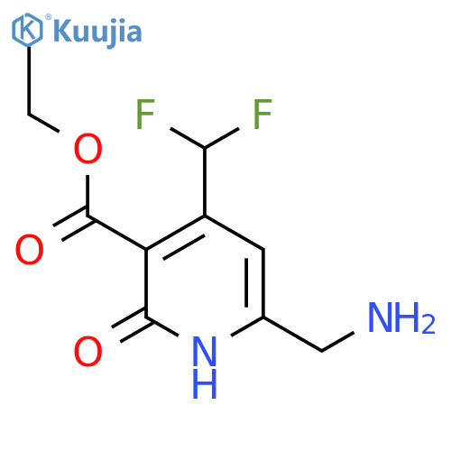 Ethyl 6-(aminomethyl)-4-(difluoromethyl)-2-hydroxypyridine-3-carboxylate structure