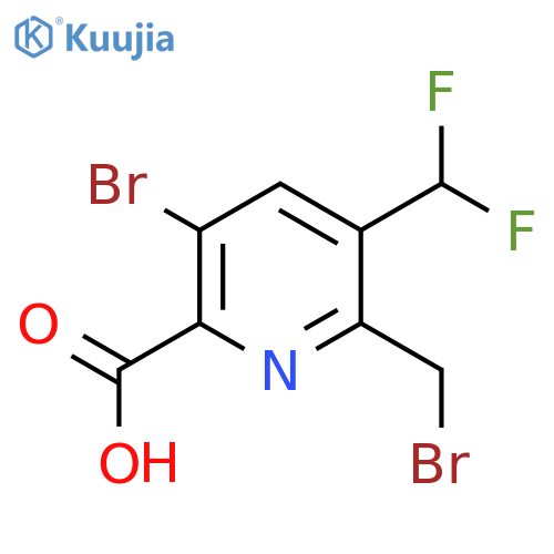 5-Bromo-2-(bromomethyl)-3-(difluoromethyl)pyridine-6-carboxylic acid structure