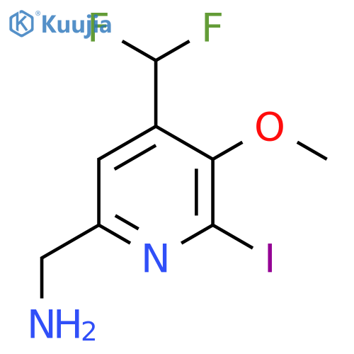 6-(Aminomethyl)-4-(difluoromethyl)-2-iodo-3-methoxypyridine structure