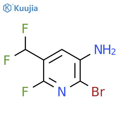 3-Amino-2-bromo-5-(difluoromethyl)-6-fluoropyridine structure
