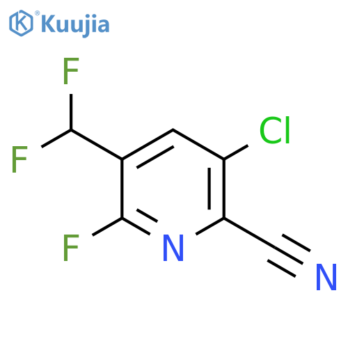 3-Chloro-2-cyano-5-(difluoromethyl)-6-fluoropyridine structure