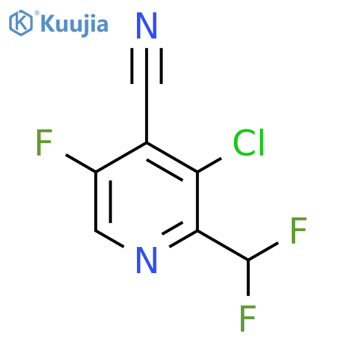 3-Chloro-4-cyano-2-(difluoromethyl)-5-fluoropyridine structure
