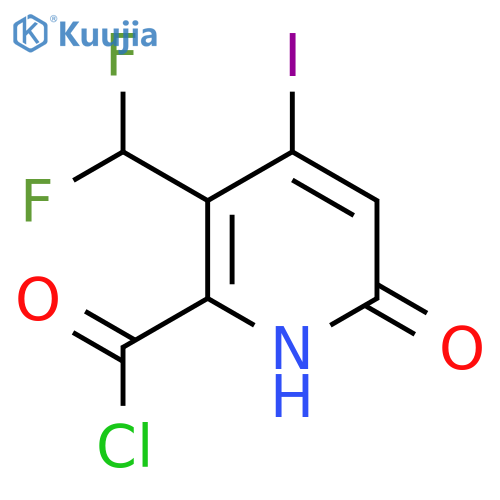3-(Difluoromethyl)-6-hydroxy-4-iodopyridine-2-carbonyl chloride structure