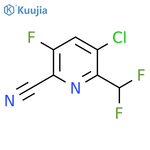 3-Chloro-6-cyano-2-(difluoromethyl)-5-fluoropyridine structure
