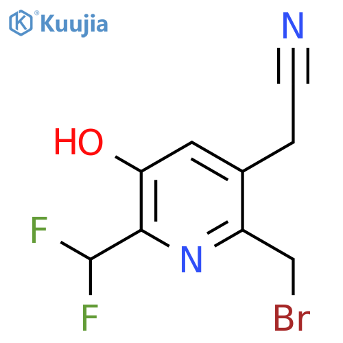2-(Bromomethyl)-6-(difluoromethyl)-5-hydroxypyridine-3-acetonitrile structure