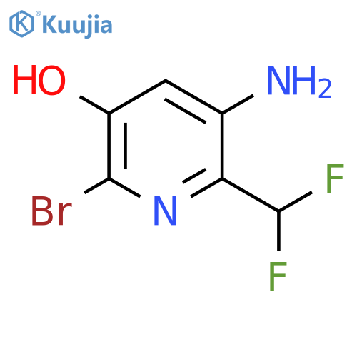 3-Amino-6-bromo-2-(difluoromethyl)-5-hydroxypyridine structure