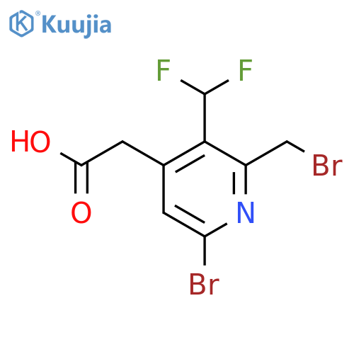 6-Bromo-2-(bromomethyl)-3-(difluoromethyl)pyridine-4-acetic acid structure
