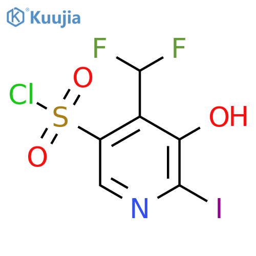 4-(Difluoromethyl)-3-hydroxy-2-iodopyridine-5-sulfonyl chloride structure