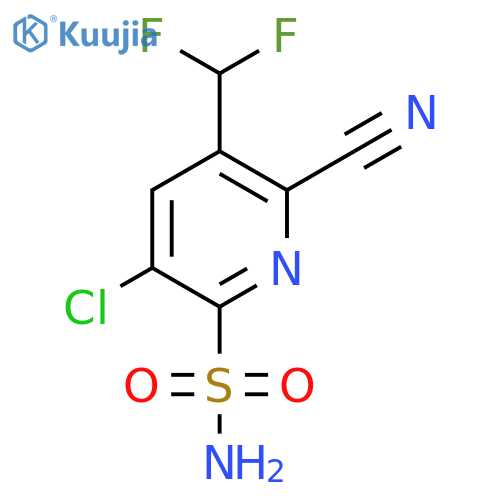 5-Chloro-2-cyano-3-(difluoromethyl)pyridine-6-sulfonamide structure