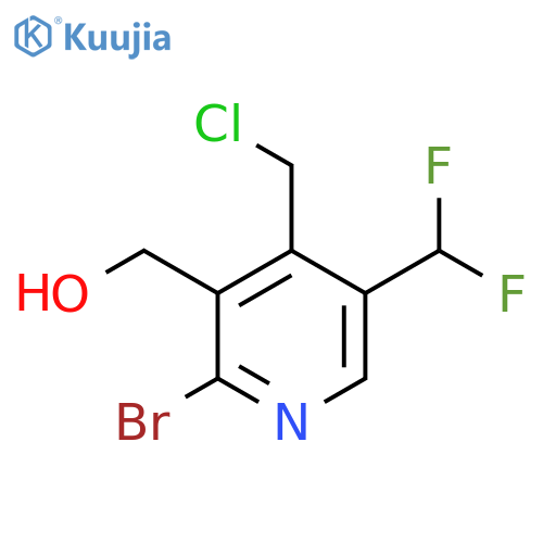 2-Bromo-4-(chloromethyl)-5-(difluoromethyl)pyridine-3-methanol structure