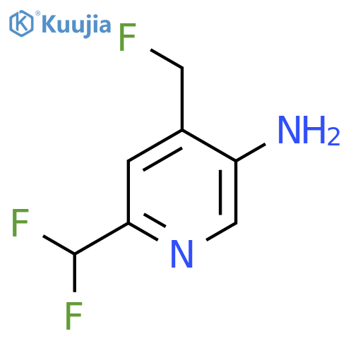5-Amino-2-(difluoromethyl)-4-(fluoromethyl)pyridine structure